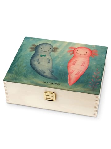 Mr. & Mrs. Panda Teekasten Axolotl Liebe Design ohne Spruch in Weiß