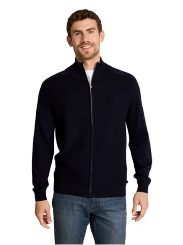 Tom Tailor Strickjacke BASIC ZIP JACKET KNIT in Blau