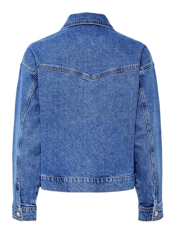 Pieces Jeansjacke in Medium Blue Denim