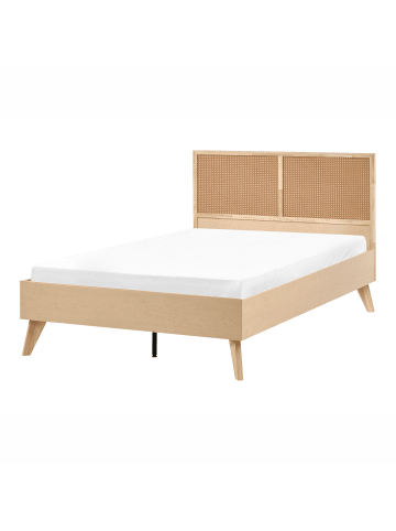 Beliani Doppelbett MONPAZIER in Braun - (W) 125 x (H) 99 x (L) 208 cm