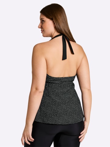 sheego Tankini-Oberteil in schwarz-weiß-getupft