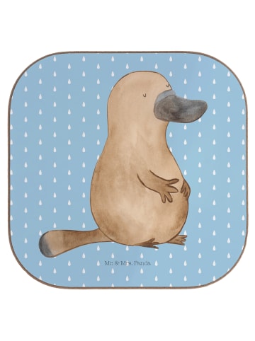 Mr. & Mrs. Panda Teeuntersetzer Schnabeltier Mut ohne Spruch in Blau Pastell