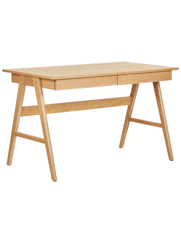 Beliani Schreibtisch SHESLAY in Braun - (W) 120 x (H) 75 x (L) 70 cm