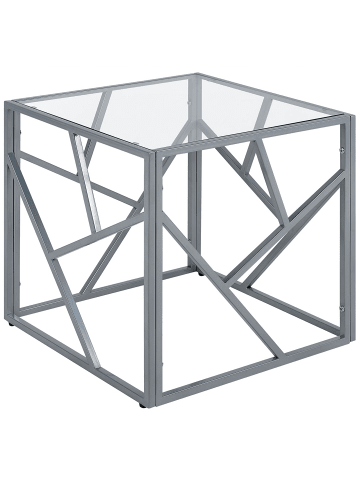 Beliani Beistelltisch ORLAND in Silber - (W) 50 x (H) 50 x (L) 50 cm