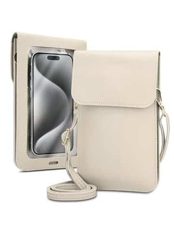 cadorabo Handytasche für Samsung Galaxy S21 5G Hülle Umhängetasche in Weiss