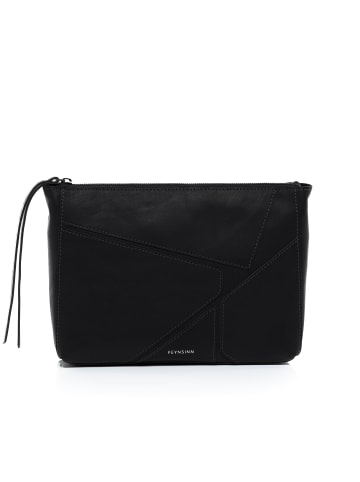 FEYNSINN Leder-Umhängetasche & Clutch echt Leder Umhängetasche groß schwarz JEMMA PUZZLE in schwarz