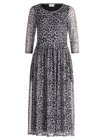 Vera Mont Maxikleid mit Leoprint in Grau/Schwarz