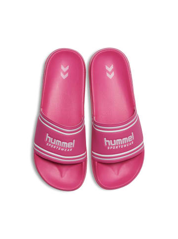 Hummel Badelatschen Pool Slide Erwachsene in PINK FLAMBÈ