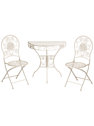 Beliani 3-tlg Bistro Set YAVIZA in Beige