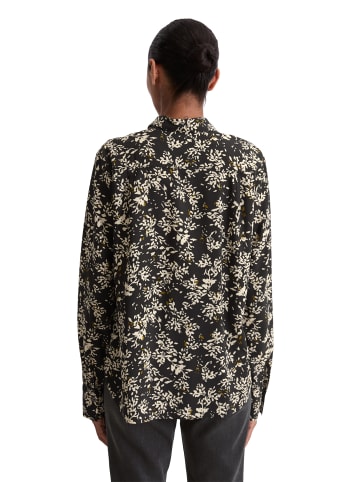 Marc O'Polo Allover-Print-Bluse regular in Schwarz