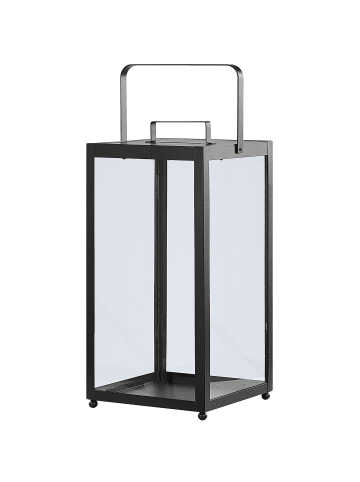 Beliani Laterne LEPAR in Schwarz - (W) 18 x (H) 41 x (L) 18 cm