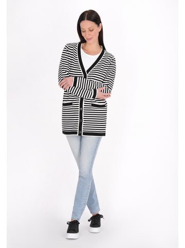 usha BLUE LABEL Women Cardigan in Black Stripes