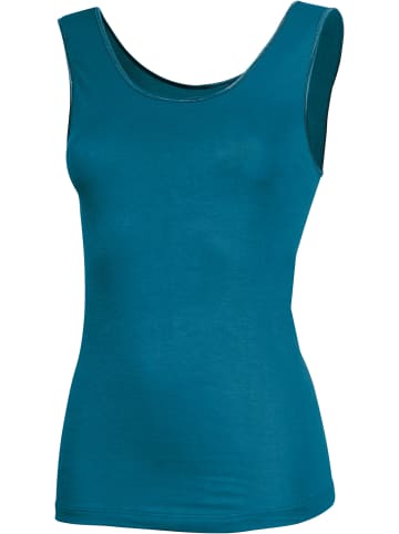 Erwin Müller Feinripp Unterhemd in petrol