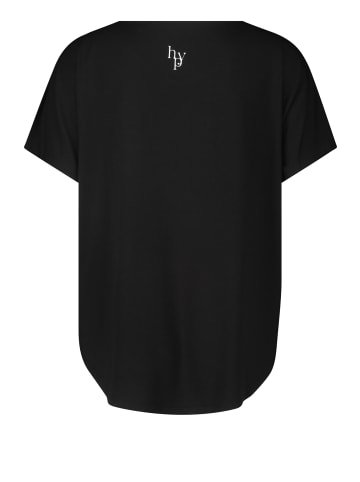 Betty Barclay Oversize-Shirt mit V-Ausschnitt in Schwarz/Grau