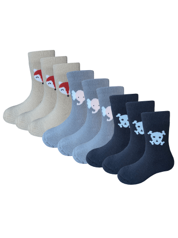 Yalion 9er Pack Socken Halbplüsch in multicolored