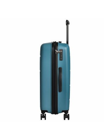 Check.In St. Louis - 4-Rollen-Trolley 67 cm erw. (altrosa) in petrol