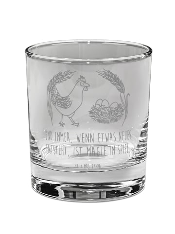 Mr. & Mrs. Panda Gin Glas Huhn Stolz mit Spruch in Transparent