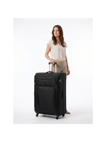Wenger Beaumont 4-Rollen Trolley XL 87 cm Sondergrösse mit Dehnfalte black