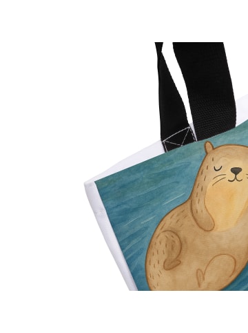 Mr. & Mrs. Panda Tote Bag Otter Hände halten Design mit Spruch in Weiß