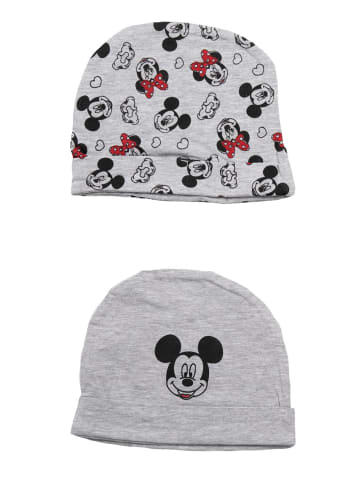 Disney 2er Pack Disney Mickey Mouse Mütze - Mickey und Minnie in grau
