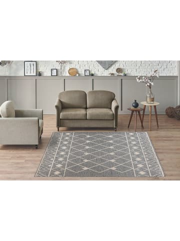 Kurzflor Teppich Rebekka 325 in Grau Beige