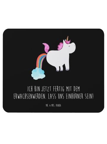 Mr. & Mrs. Panda Mouse Pad Einhorn Pupsen mit Spruch in Schwarz