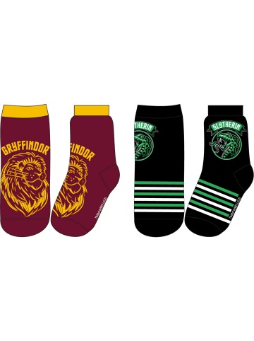 Harry Potter 2er-Set: Socken Harry Potter in Bordeaux-Schwarz