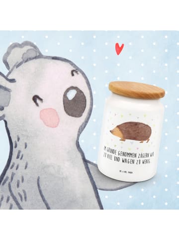 Mr. & Mrs. Panda Lebensmittelbehälter Igel Herzen mit Spruch in Weiß