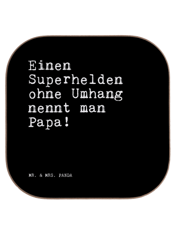 Mr. & Mrs. Panda Untersetzer für Gläser Einen Superhelden ohne U... in Schwarz