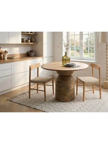 Beliani Esszimmertisch MURTLE in Braun - (W) 110 x (H) 77 x (L) 110 cm