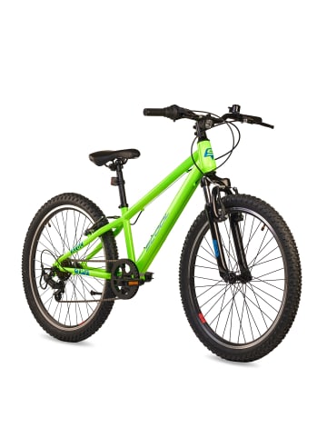 S'COOL Kinderfahrrad - Xroc 24 Zoll 6-Gang | ab 8 Jahre - Neon Green/Ocean