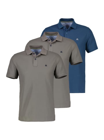 Lerros Poloshirt Basic in Grau / blau