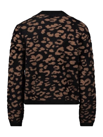 BETTY & CO Strick-Cardigan mit Jacquard in Black/Camel