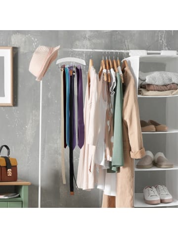 relaxdays 3x Gürtelhalter in Weiß/Silber