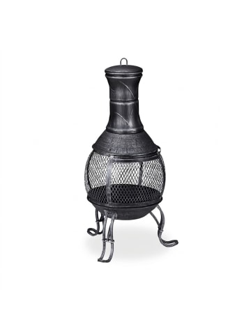 relaxdays Aztekenofen in Grau - (B)45x (H)89 x (T)45 cm