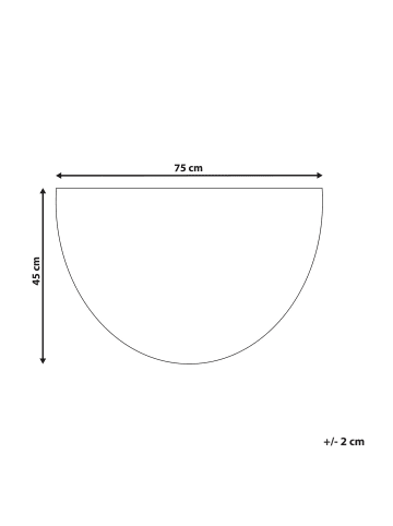Beliani Fußmatte BUHI in Schwarz/Beige - (W) 45 x (L) 75 cm