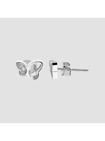 Adeliás Mädchen Ohrringe – Ohrstecker aus 925 Silber mit Zirkonia in silber