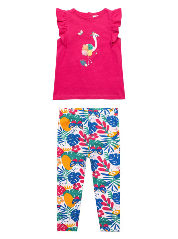 Minoti 2tlg. Outfit: Top & Leggings Frill 4 in rosa