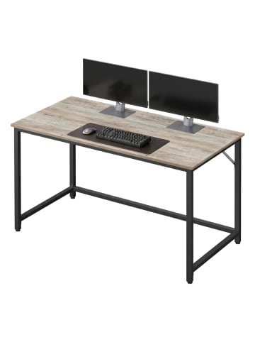 VASAGLE Schreibtisch Barnet in Greige-Schwarz - (B)120 x (H)76 x (T)60 cm