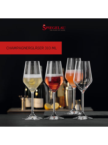 Spiegelau 4er Set Champagnergläser Lifestyle in Transparent 310 ml in transparent