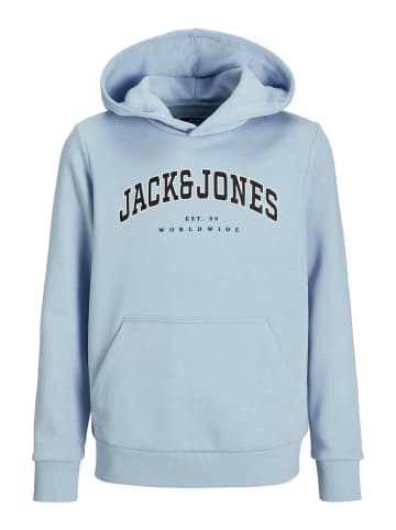 JACK & JONES Junior Sweatshirt JJECALEB VARSITY SWEAT HOODIE JNR in chambray blue