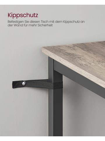 VASAGLE Bartisch Barnet in Greige-Schwarz - (B)60 x (H)92 x (T)60 cm