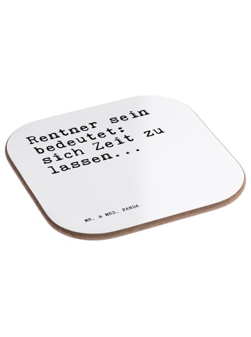 Mr. & Mrs. Panda gläseruntersetzer Rentner sein bedeutet: sich..... in Weiß