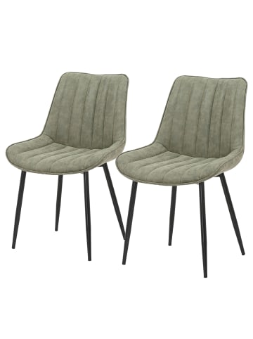 home24 Polsterstuhl Vinni in Olivgrün