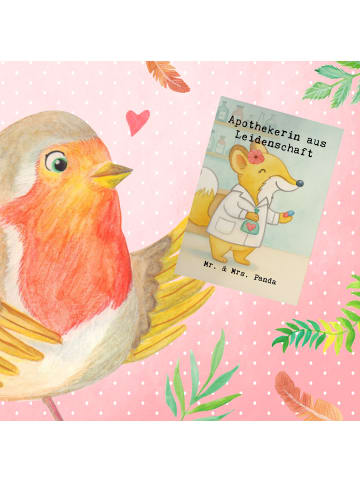 Mr. & Mrs. Panda Glückwunschkarte Apothekerin Leidenschaft Desig... in Weiß