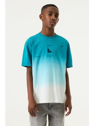 Garcia T-Shirt kurzarm Farbverlauf Teenager in teal blue