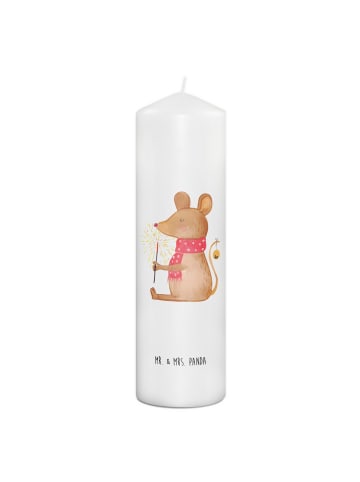 Mr. & Mrs. Panda Kerze Maus Weihnachten ohne Spruch in Weiß