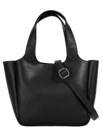 Cluty Handtasche echt Leder in schwarz