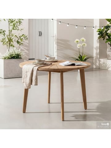 home24 Gartentisch FYLKE rund in Braun