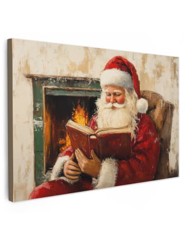 MuchoWow Leinwand Bilder Dunkelrot